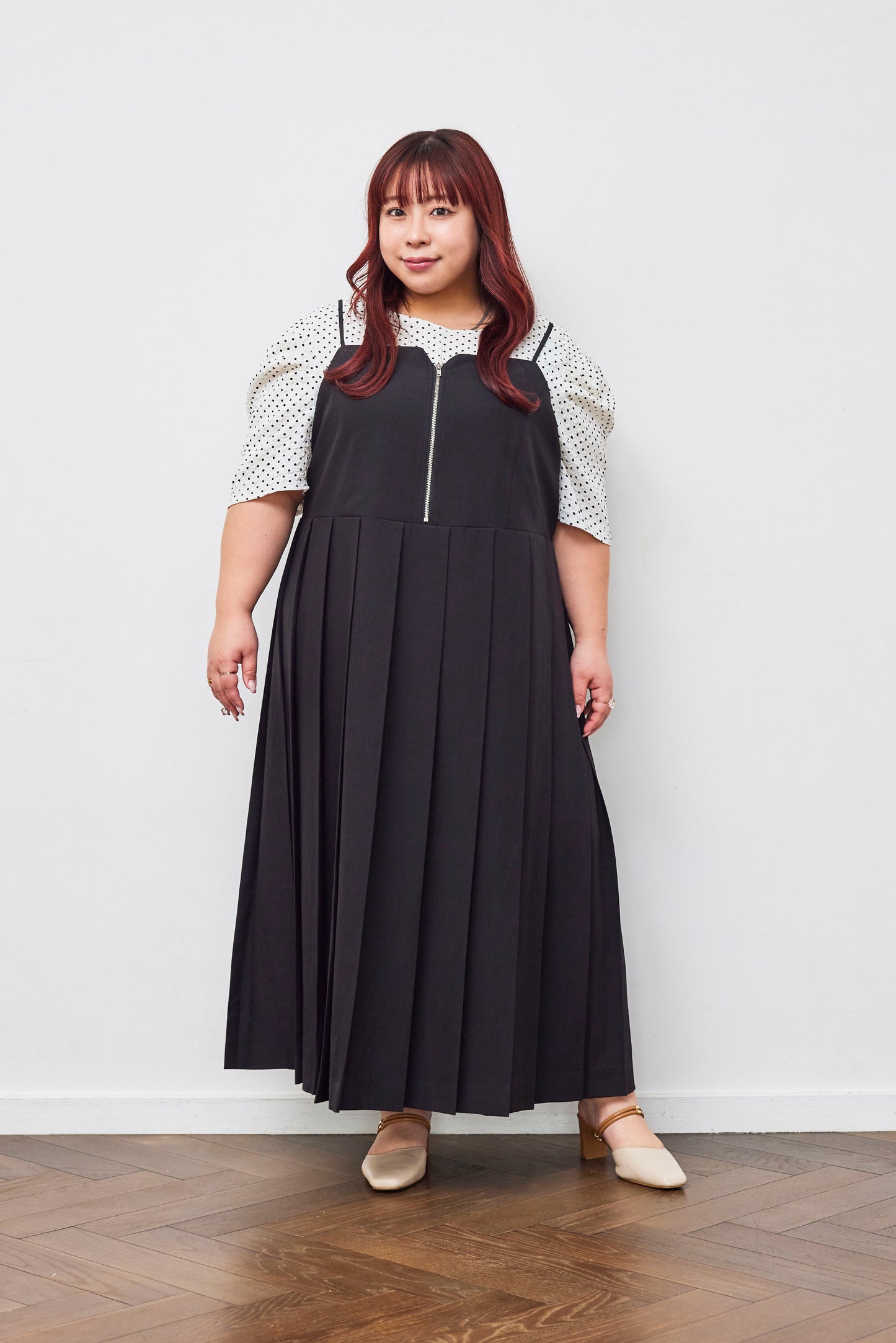 Pleated Camisole Dress