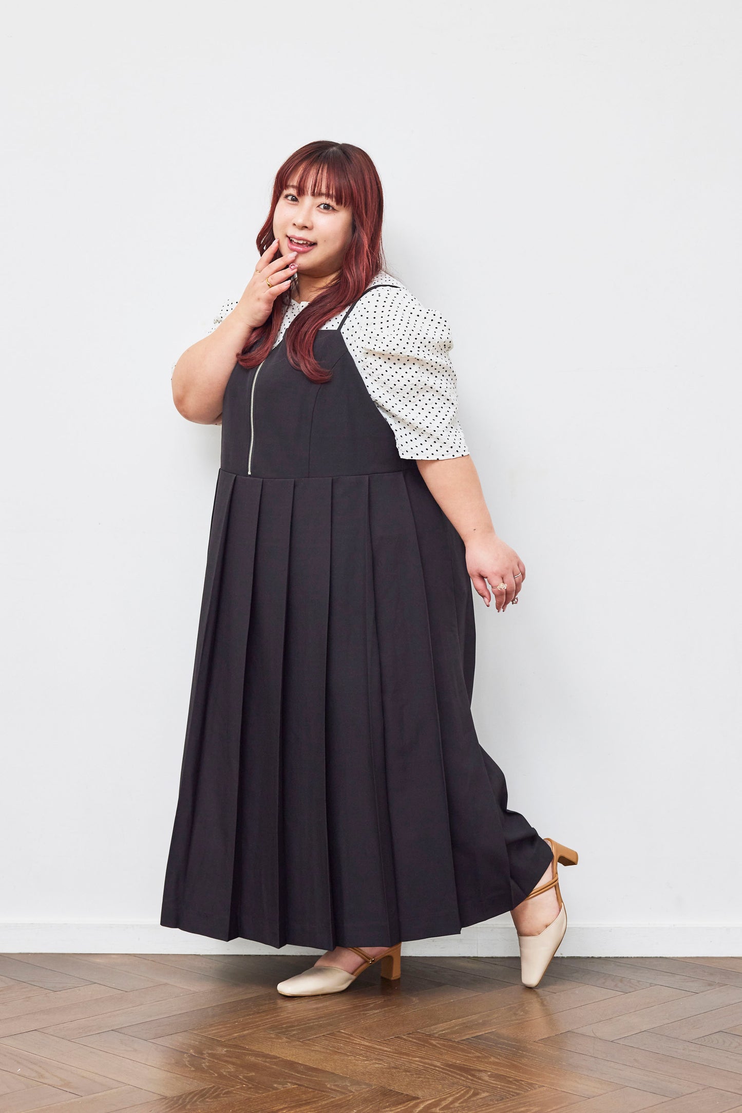 Pleated Camisole Dress