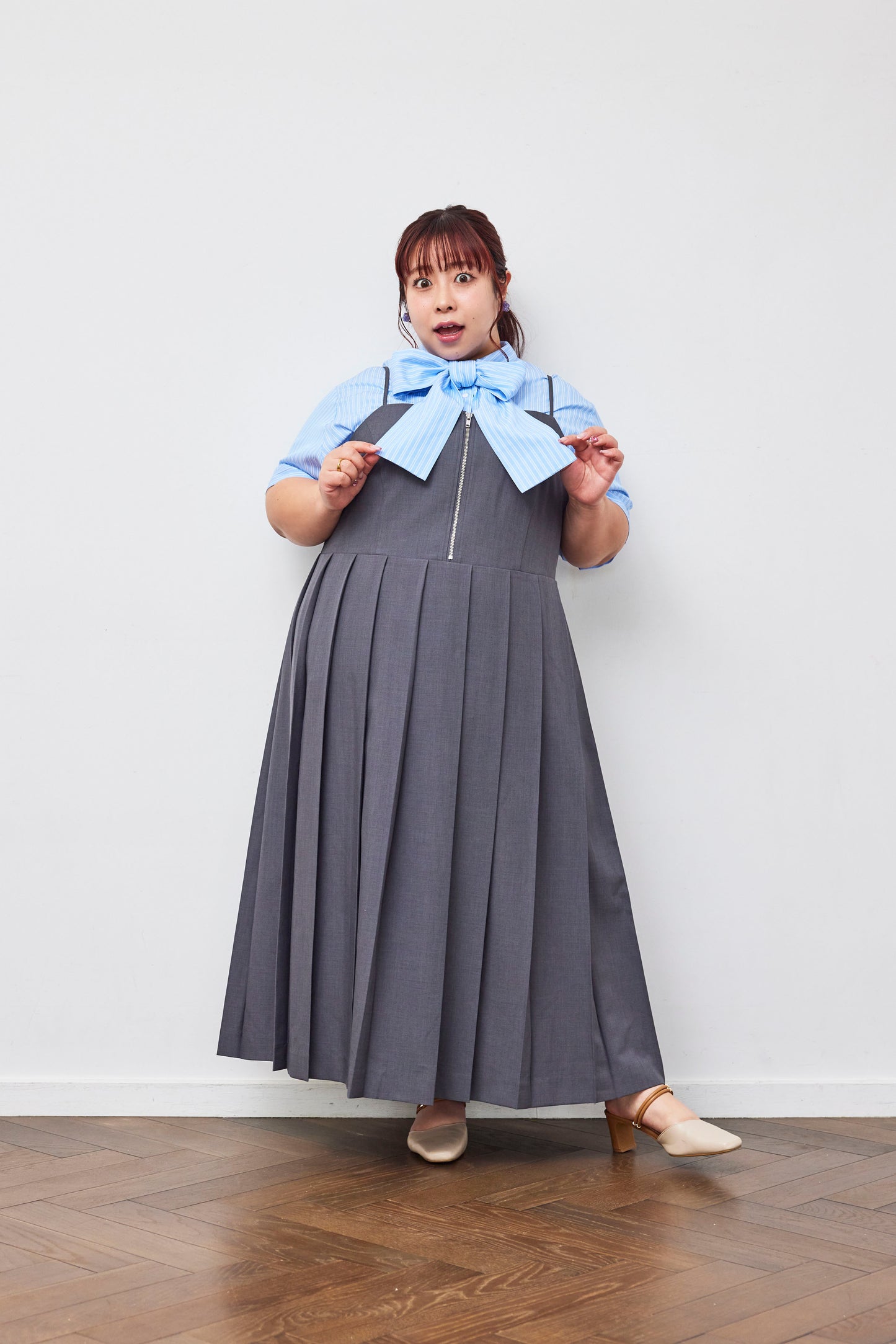 Pleated Camisole Dress