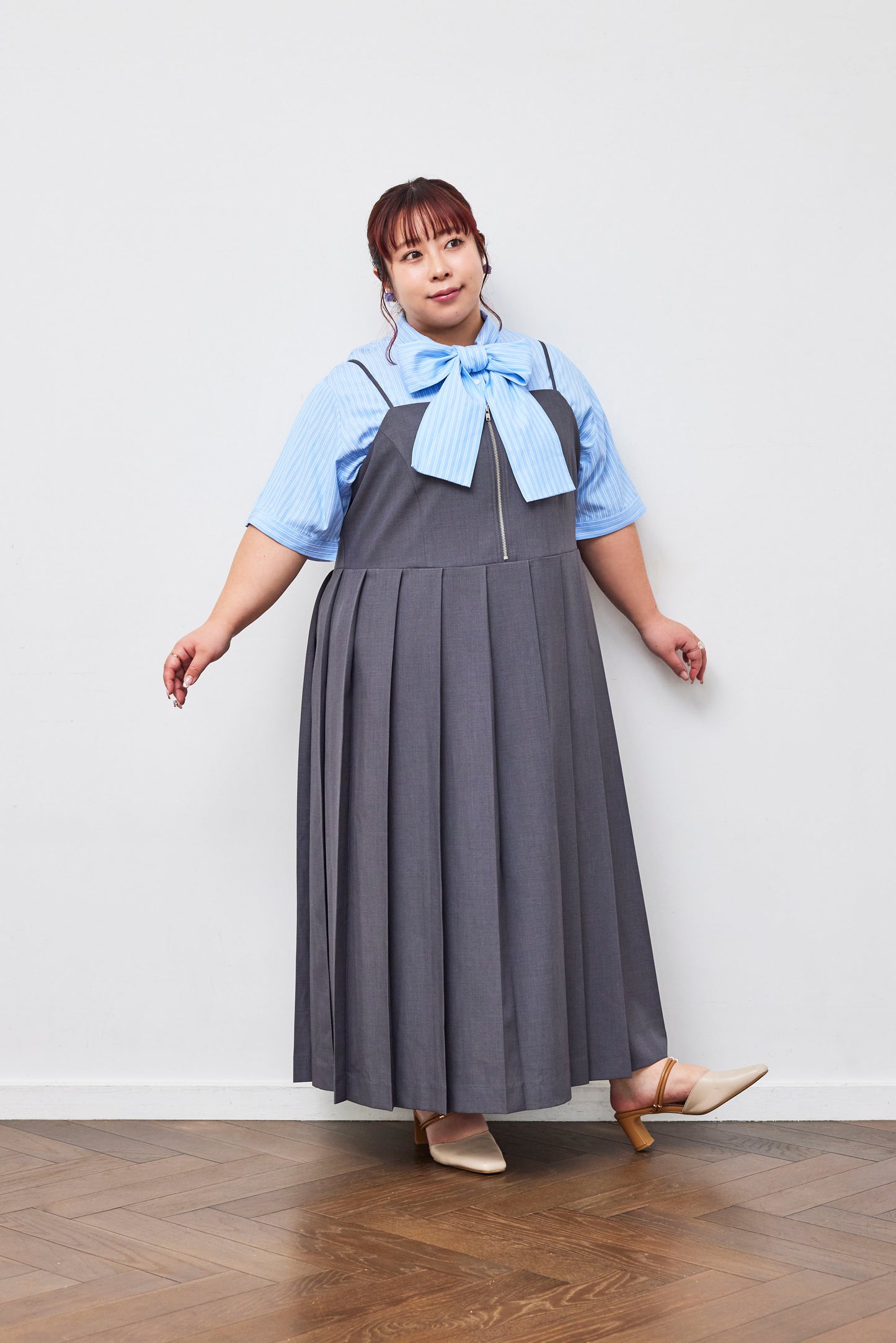 Pleated Camisole Dress