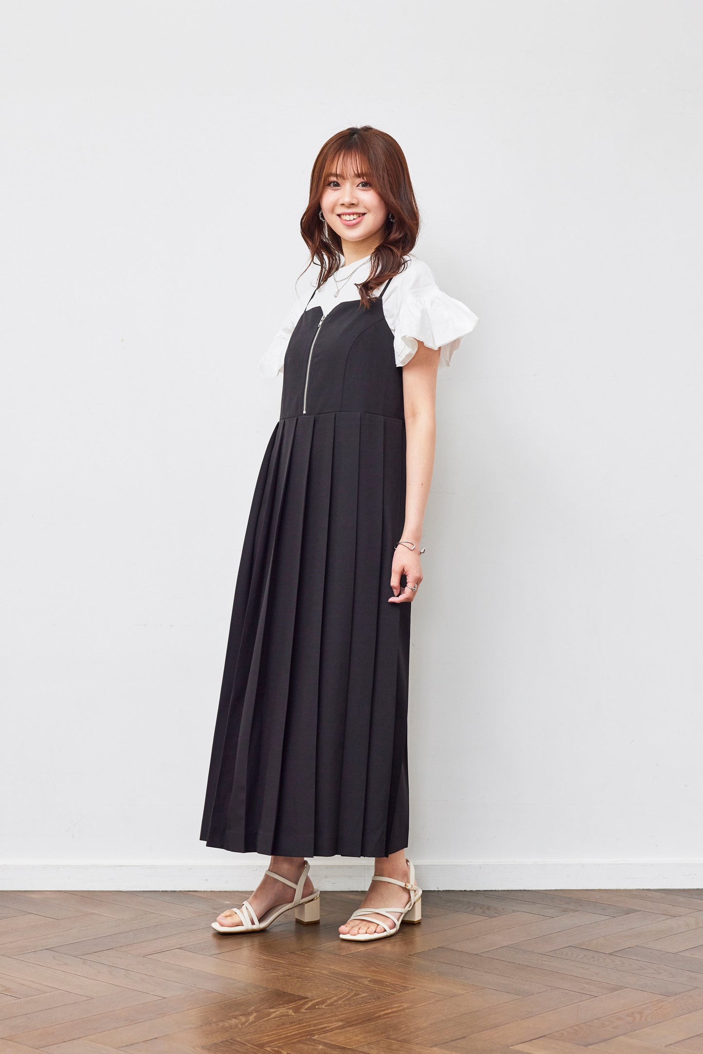 Pleated Camisole Dress