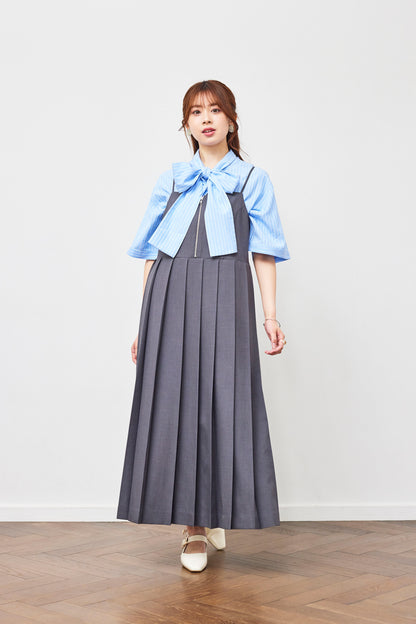 Pleated Camisole Dress