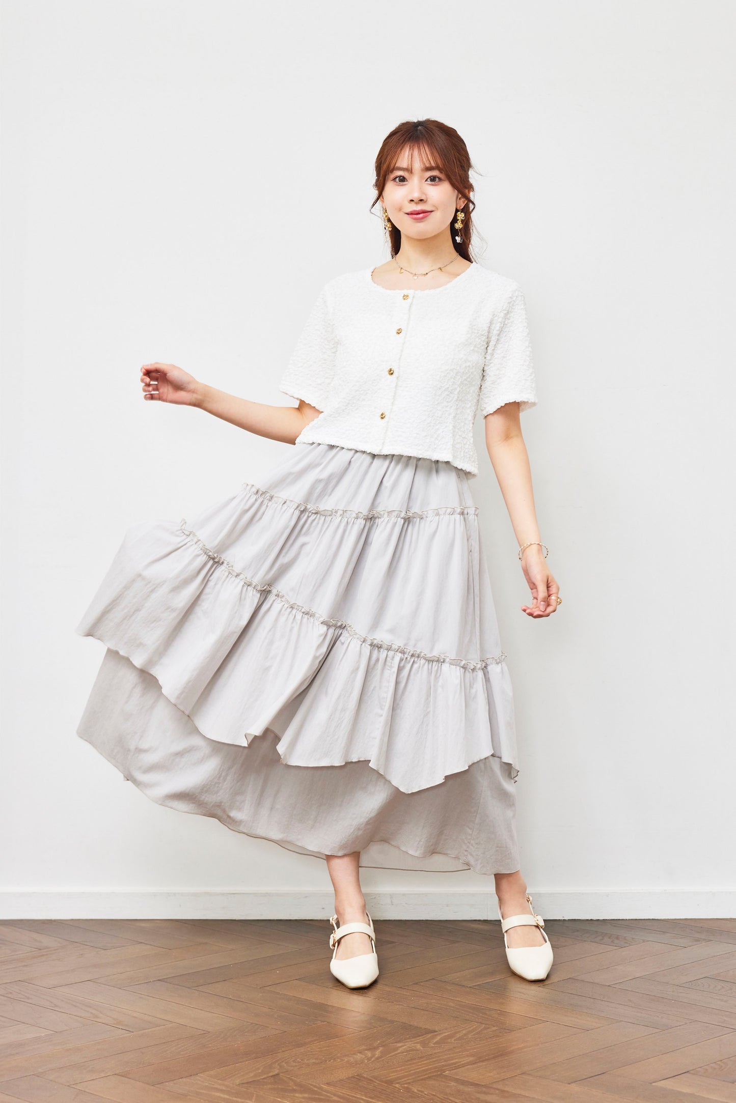 Asymmetrical Tiered Skirt