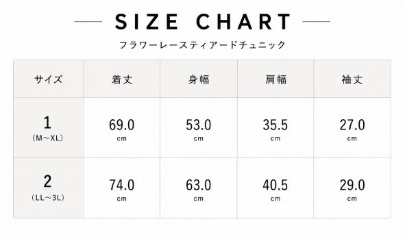 フラワーレースティアードチュニック