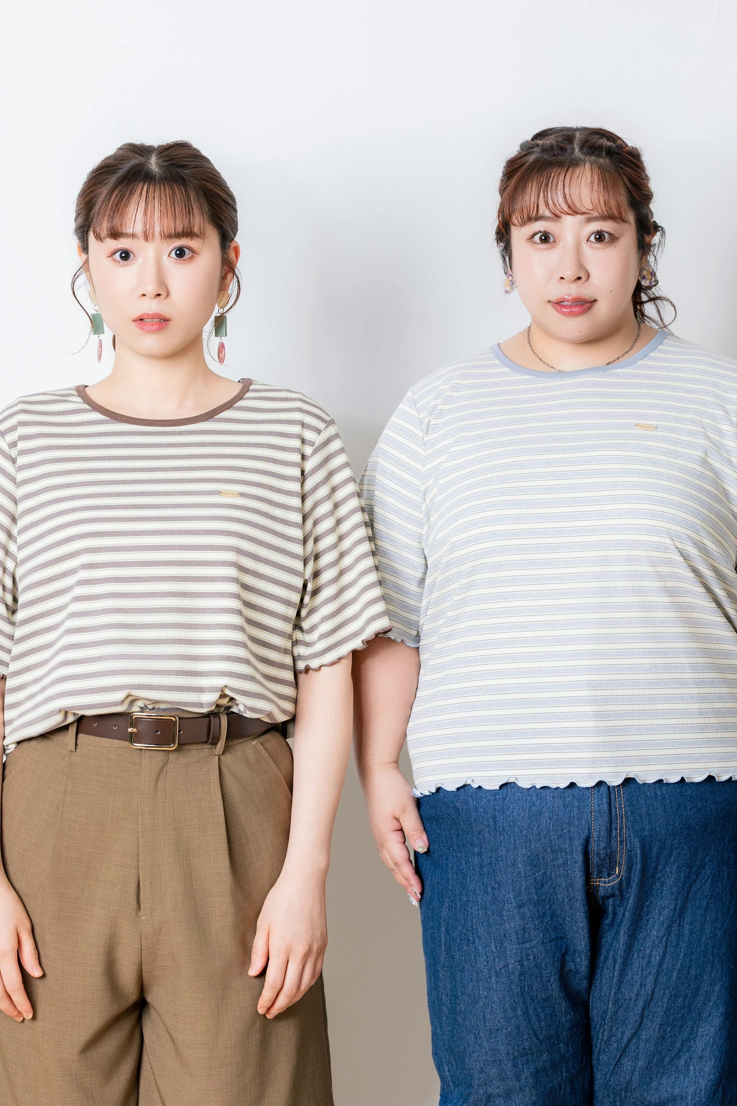 ボーダーリブメロウTシャツ