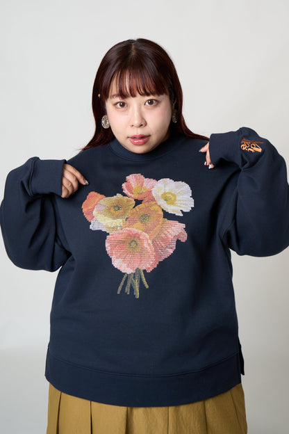 デジタルフラワープリントスウェット