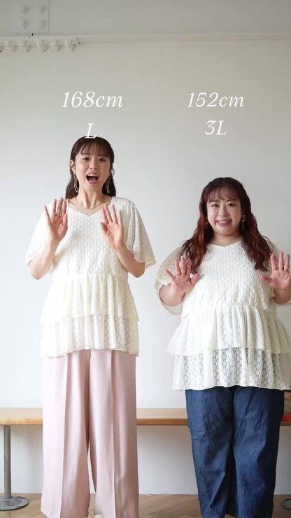 フラワーレースティアードチュニック