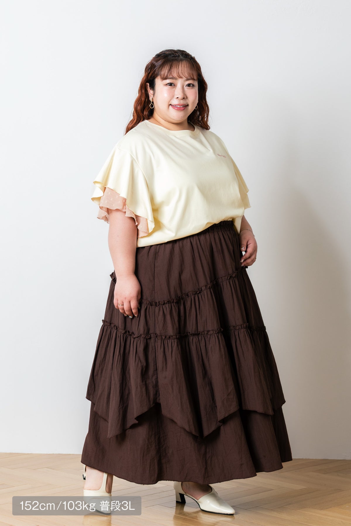 ラッフルスリーブTシャツ-接触冷感 UVカット 抗菌作用-